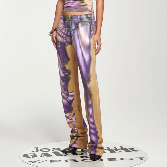 Jean Paul Gaultier Purple & Yellow Body Morph Sweatpants - Picture 2 of 6